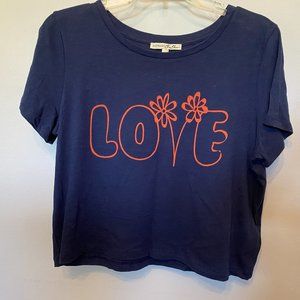 Cute Express One Eleven LOVE crop t-shirt *NWT